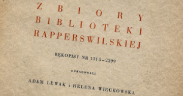 Materiały do dziejów emigracji i Polonii w zbiorach rękopiśmiennych Biblioteki Narodowej 