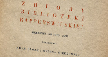 Materiały do dziejów emigracji i Polonii w zbiorach rękopiśmiennych Biblioteki Narodowej 