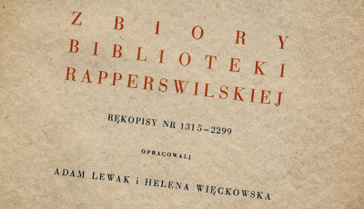 Materiały do dziej&oacute;w emigracji i Polonii w zbiorach rękopiśmiennych Biblioteki Narodowej 